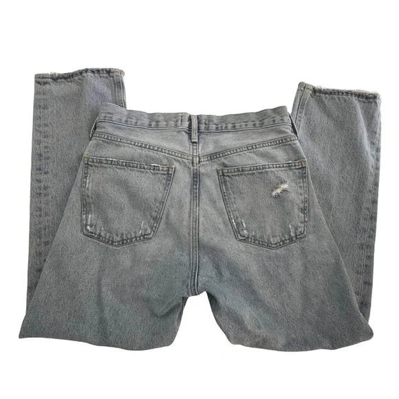 AGOLDE Parker Jean High Rise Straight Crop Button Fly Raw Hem Women’s 25 - Picture 7 of 10